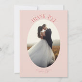 Merci rustique Ovale Frame rose Mariage Photo (Devant)