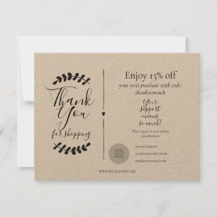 Merci Rustique Pour Shopping Carte De Remise