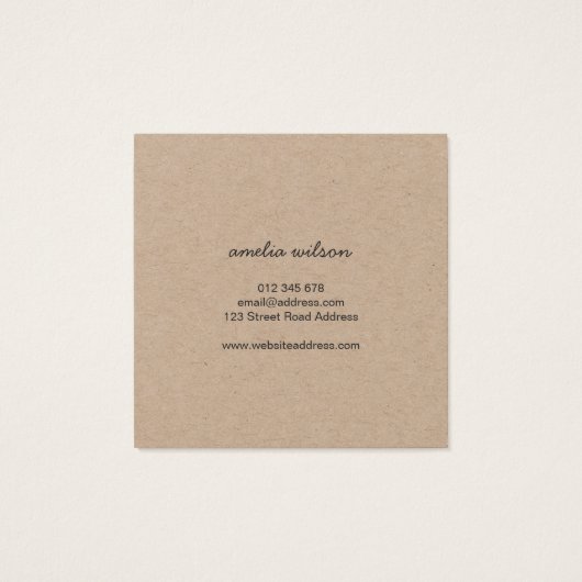 Merci rustique simple et élégant Kraft (Dos)