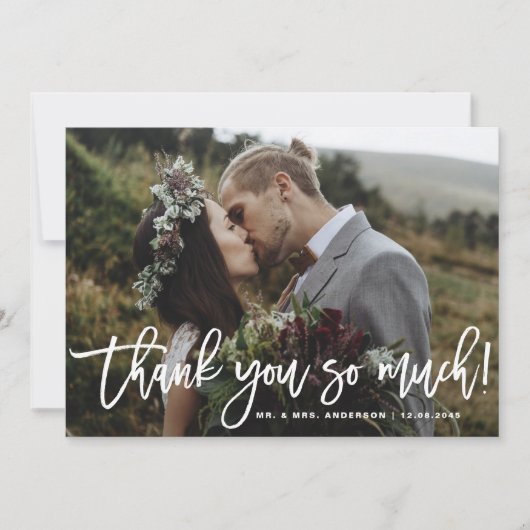 Merci rustique tellement de Mariage photo script (Devant)