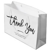 Merci | Sac commercial personnalisé chic (Dos Angle)