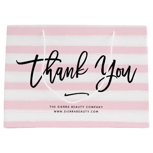 Merci | Sac commercial Pink Stripes (Devant)