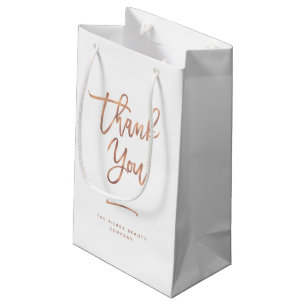 Merci Sac d'achat de détail personnalisé Rose Go