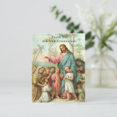 Merci saint de carte de sympathie funèbre de Jésus (Debout devant)