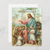 Merci saint de carte de sympathie funèbre de Jésus (Devant / Derrière)