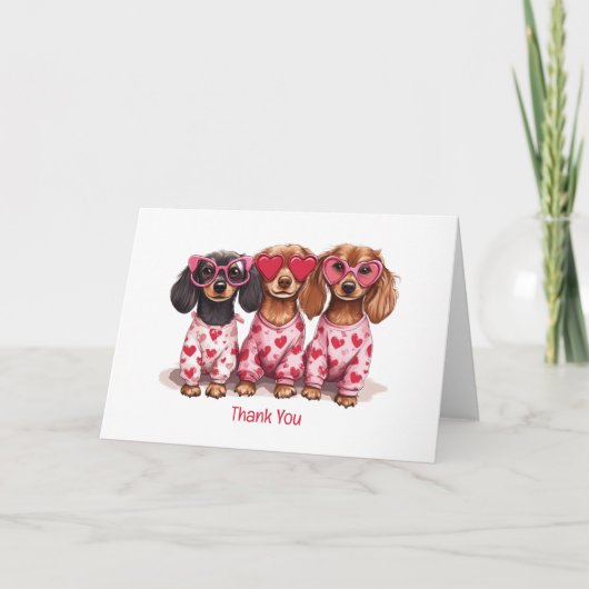 Merci Saint-Valentin Chiens Dachshund (Devant)