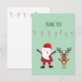 Merci Santa Claus Reindeer Sucres de canne (Devant / Derrière)