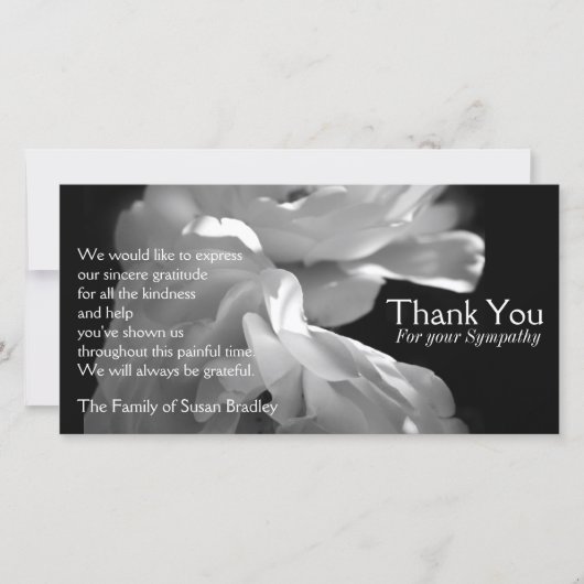 Merci sauvage de sympathie des roses blancs 1 (Devant)