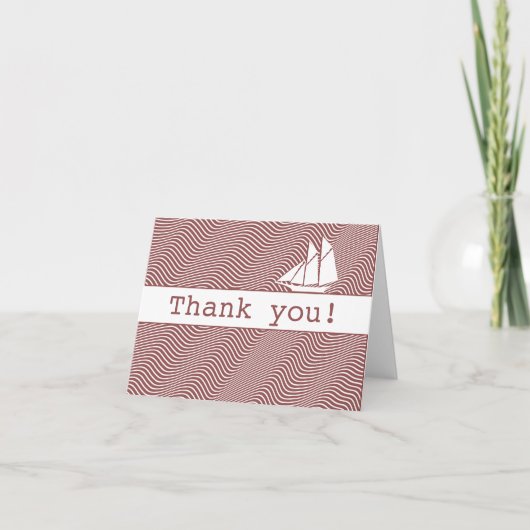 Merci - Schooner sur les vagues rouges irrégulière (Devant)