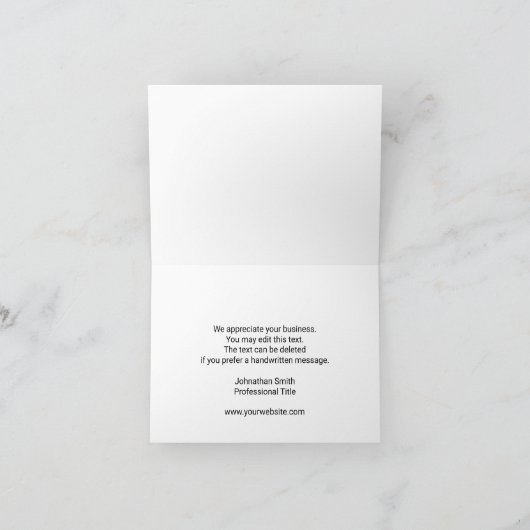 Merci Script noir blanc logo de votre entreprise (Intérieur)