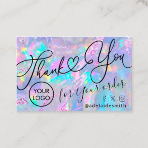 merci script opal texture carte de visite