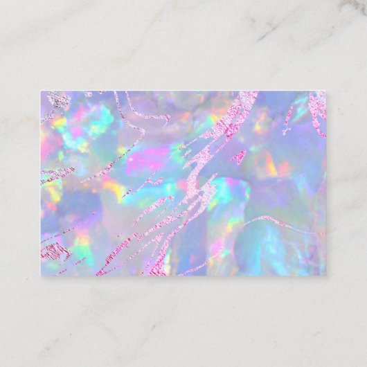 merci script opal texture carte de visite (Dos)