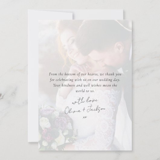 Merci Script  Photo Arch Mariage (Dos)