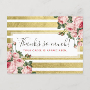 Merci Shabby Chic Roses Vintages & Carte Or