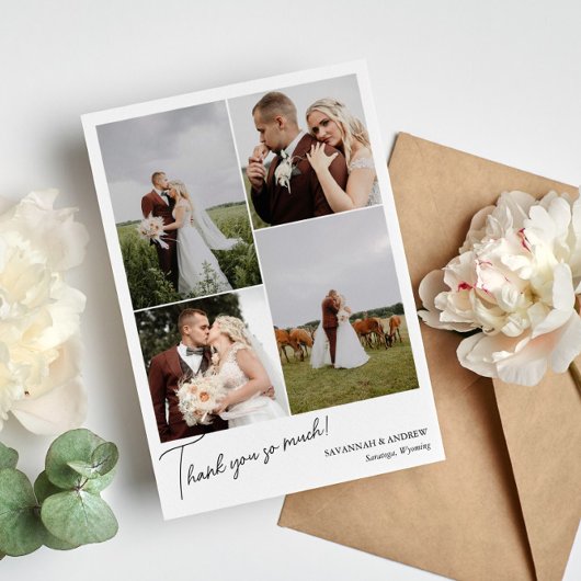 Merci si romantique 4 Mariage photo Collage