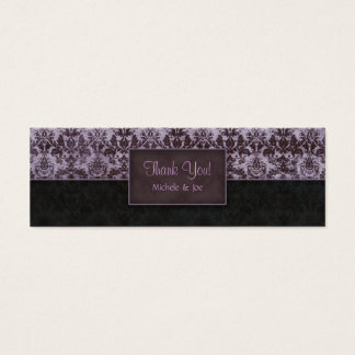Merci Signet Damask violet noir