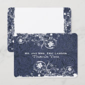 Merci simili cuir bleu rustique de fantaisie (Devant / Derrière)