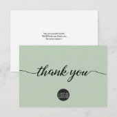 Merci simple d'appréciation du client (Devant / Derrière)