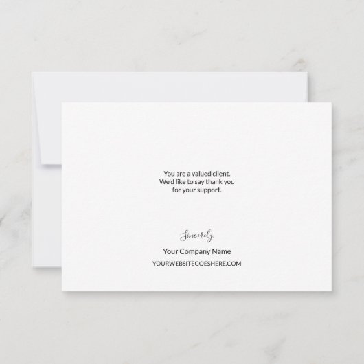 Merci simple d'appréciation du client (Dos)