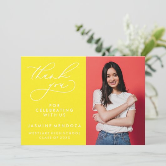 MERCI SIMPLE DE GRADUATION DE CALLIGRAPHIE SIMPLE (Debout devant)