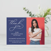 MERCI SIMPLE DE GRADUATION DE CALLIGRAPHIE SIMPLE (Debout devant)