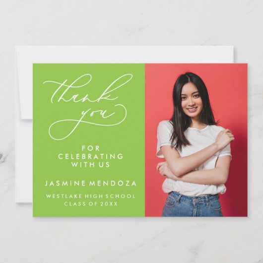 MERCI SIMPLE DE GRADUATION DE CALLIGRAPHIE SIMPLE (Devant)