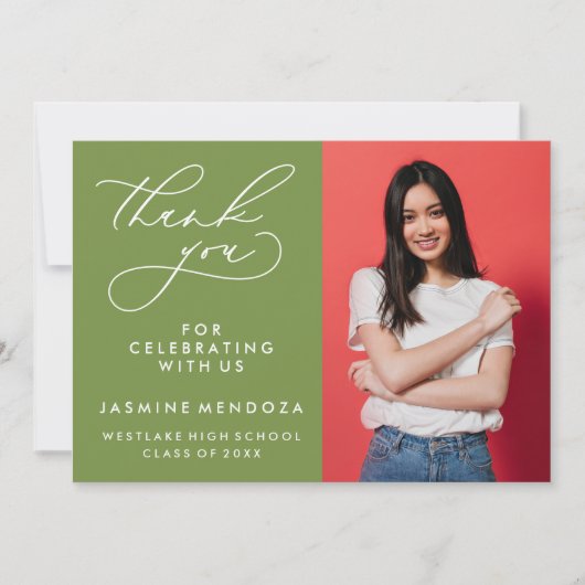 MERCI SIMPLE DE GRADUATION DE CALLIGRAPHIE SIMPLE (Devant)