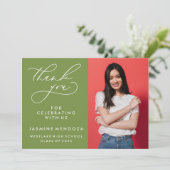 MERCI SIMPLE DE GRADUATION DE CALLIGRAPHIE SIMPLE (Debout devant)