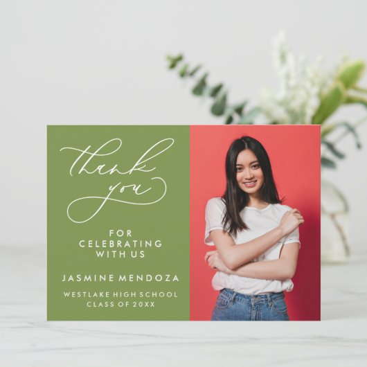 MERCI SIMPLE DE GRADUATION DE CALLIGRAPHIE SIMPLE (Debout devant)