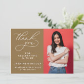 MERCI SIMPLE DE GRADUATION DE CALLIGRAPHIE SIMPLE (Debout devant)