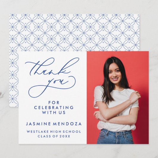 MERCI SIMPLE DE GRADUATION DE CALLIGRAPHIE SIMPLE (Devant / Derrière)