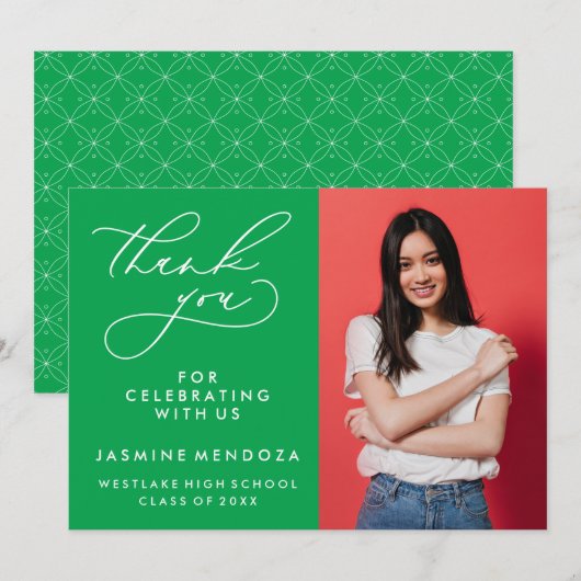 MERCI SIMPLE DE GRADUATION DE CALLIGRAPHIE SIMPLE (Devant / Derrière)