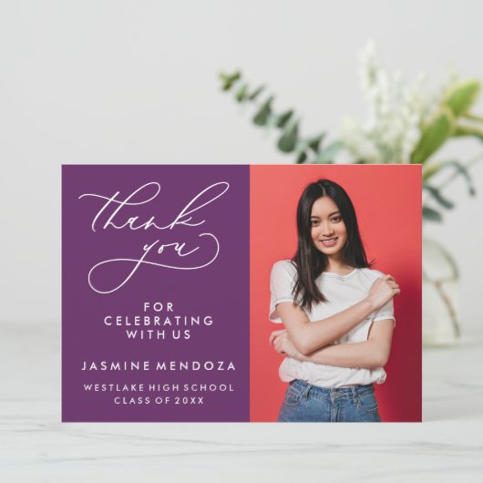 MERCI SIMPLE DE GRADUATION DE CALLIGRAPHIE SIMPLE (Debout devant)