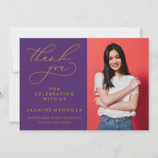 MERCI SIMPLE DE GRADUATION DE CALLIGRAPHIE SIMPLE (Devant)