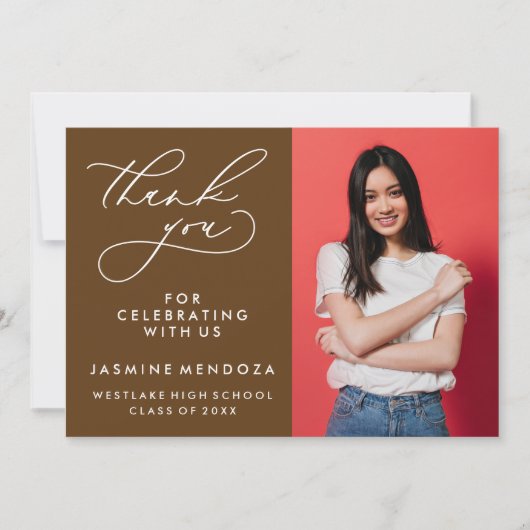 MERCI SIMPLE DE GRADUATION DE CALLIGRAPHIE SIMPLE (Devant)