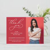 MERCI SIMPLE DE GRADUATION DE CALLIGRAPHIE SIMPLE (Debout devant)