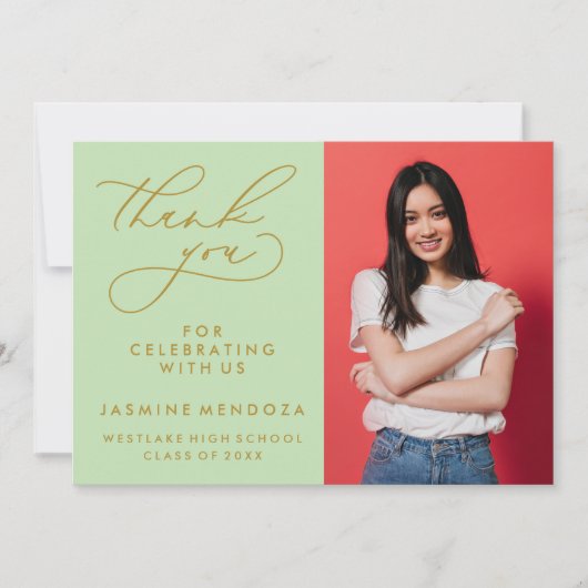 MERCI SIMPLE DE GRADUATION DE CALLIGRAPHIE SIMPLE (Devant)