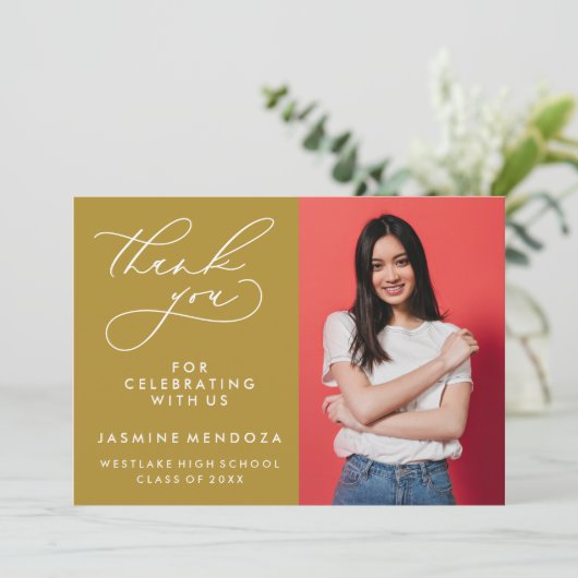 MERCI SIMPLE DE GRADUATION DE CALLIGRAPHIE SIMPLE (Debout devant)