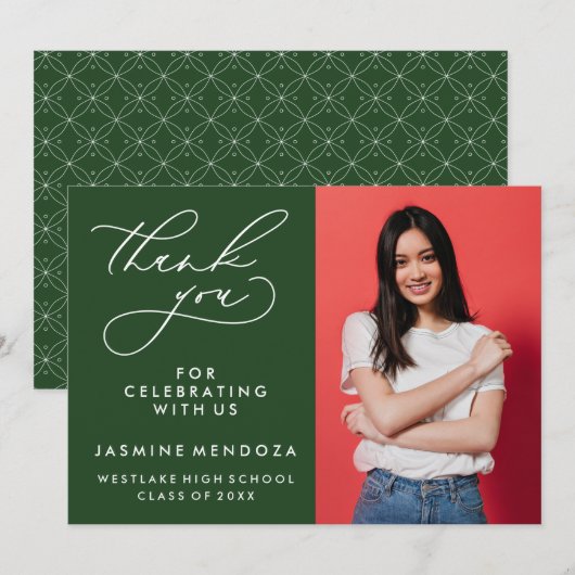 MERCI SIMPLE DE GRADUATION DE CALLIGRAPHIE SIMPLE (Devant / Derrière)