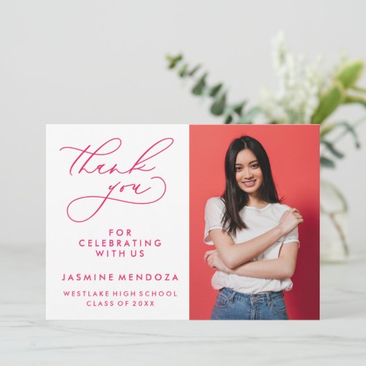 MERCI SIMPLE DE GRADUATION DE CALLIGRAPHIE SIMPLE (Debout devant)