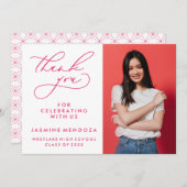 MERCI SIMPLE DE GRADUATION DE CALLIGRAPHIE SIMPLE (Devant / Derrière)