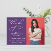 MERCI SIMPLE DE GRADUATION DE CALLIGRAPHIE SIMPLE (Debout devant)