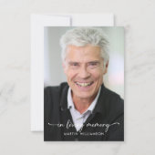 Merci simple de script photo funéraire (Dos)