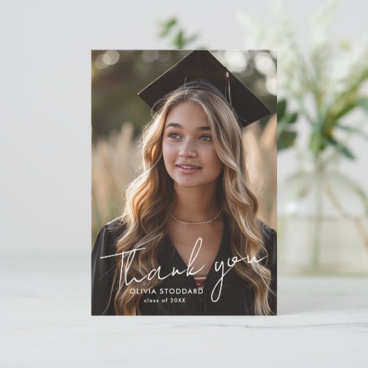 Merci simple et moderne de la graduation photo (Debout devant)