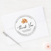 Merci simple fait maison Croissant Étiquette (Enveloppe)