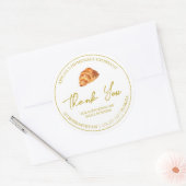 Merci simple fait maison Croissant Étiquette (Enveloppe)