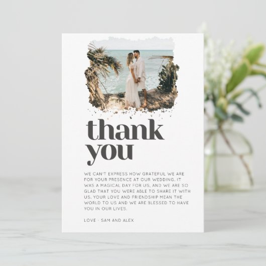 Merci simple Mariage photo (Debout devant)