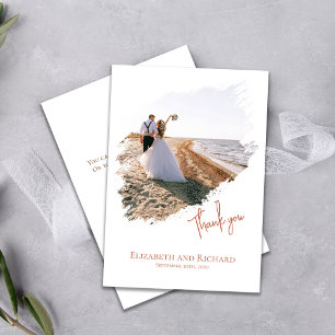 Merci simple Mariage photo personnalisé