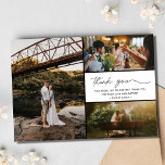 Merci simple moderne de 3 Mariage photo<br><div class="desc">Envoyer de la gratitude n'a jamais été aussi élégant ou personnel avec notre Simple Modern 3 Mariage photo Merci Cartes, chérir les moments remplis d'amour et étendre votre sincère merci d'une manière qui feuille une impression durable. Conçues avec raffinement et personnalisées pour capturer votre histoire d'amour unique, ces cartes combinent...</div>
