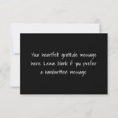 Merci Simple Moderne Écriture Néon Noir et Blanc (Dos)